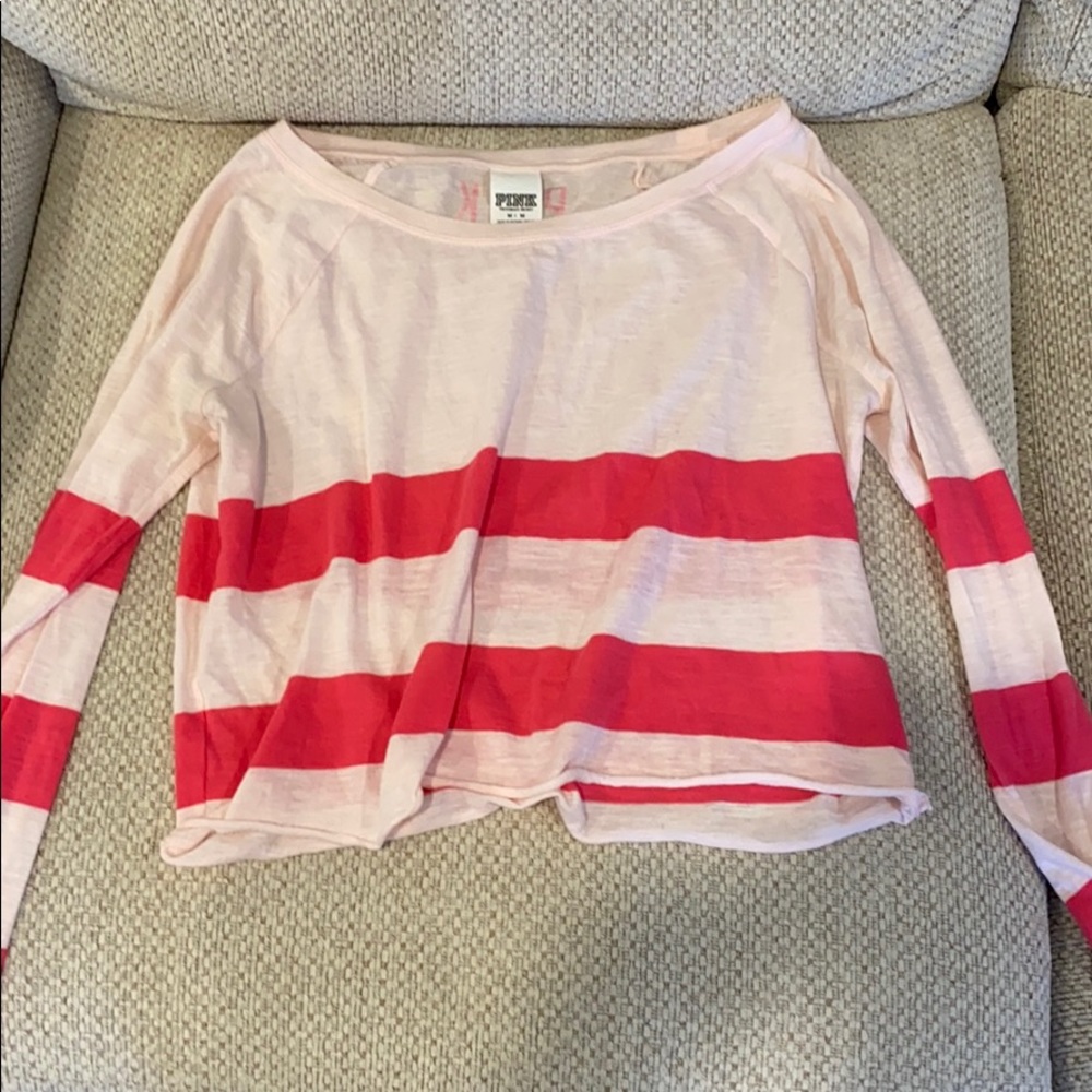 Crop pink Victoria secret shirt